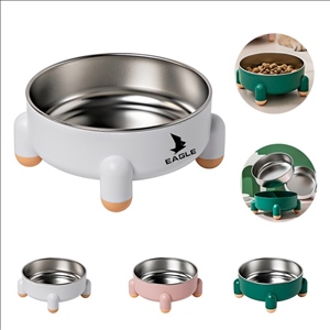 Slip-Resistant Steel Dog Food Bowl